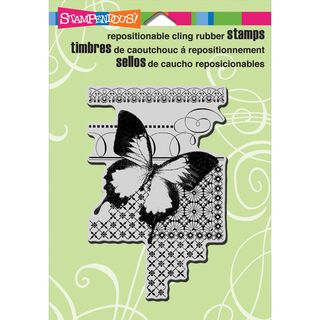 Stampendous Cling Rubber Stamp 5.5inx4.5in Sheet  butterfly Pattern