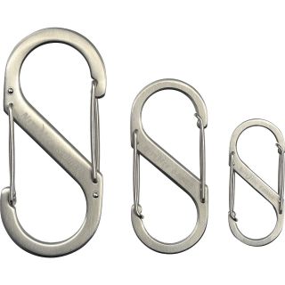 Nite Ize S Biner Stainless Steel Carabiner   Size 2,3,4   3 Pack, Stainless