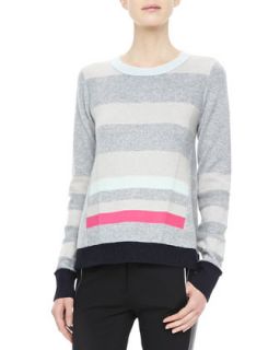 Womens Beth Striped Cashmere Sweater   Diane von Furstenberg   Sea