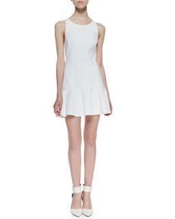 Womens Carmen Drop Waist Fit And Flare Dress, White   Addison   White (SMALL)