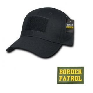 RAPDOM Tactical Constructed Ball Operator Cap Black Caps with Free Patch (Black, Border Patrol Patch) Clothing
