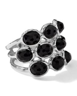 Sterling Silver Rock Candy 3 Row Ring in Onyx   Ippolita   Silver (7)