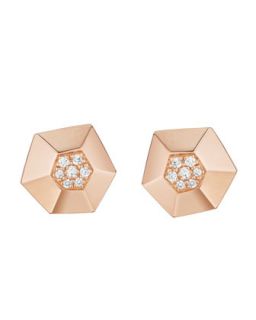 Jackson Rose Gold Diamond Stud Earrings   Mimi So   Gold