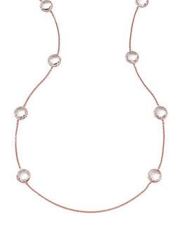 Rose Rock Candy 8 Stone Necklace, Clear Quartz   Ippolita   Rose
