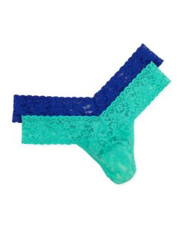 Womens Low Rise Lace Thong, Blue Lagoon   Hanky Panky   Blue lagoon (ONE SIZE)