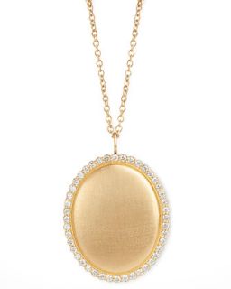 Scallop Diamond Edge Locket 18k Gold Necklace   Jamie Wolf   Gold (18k )
