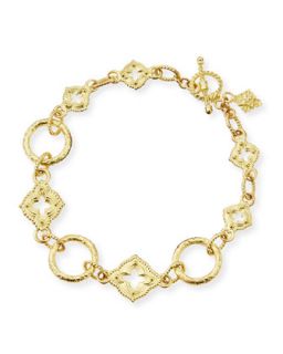 18 Karat Yellow Gold Sculpted Link Bracelet   Armenta   Gold