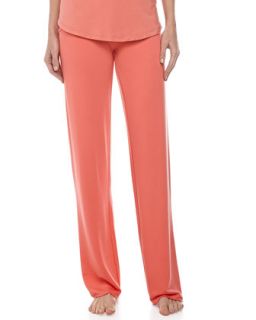 Womens Fold Over Pants, Coral   Splendid Intimates   Sugr coral (LARGE)