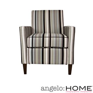 Angelohome Sutton Mid Century Black Stripe Chair