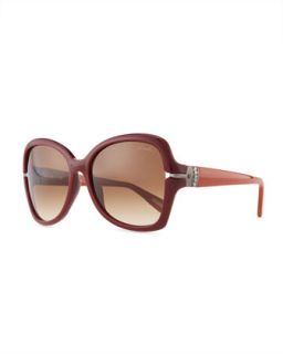 Butterfly Gradient Sunglasses, Red Brown   Lanvin   Red/Brown
