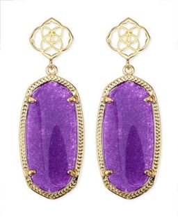 Debbie Glass Drop Earrings, Purple   Kendra Scott   Purple