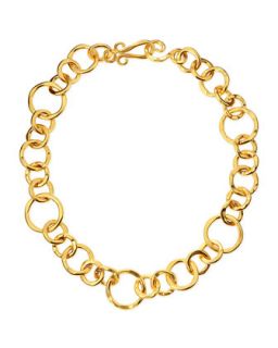 Coronation 24k Gold Plate Large Necklace, 18L   Stephanie Kantis   Gold (24K ,