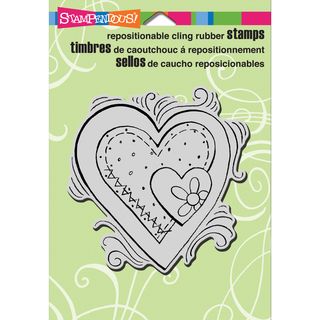 Stampendous Cling Rubber Stamp 5.5inx4.5in Sheet penpattern Heart