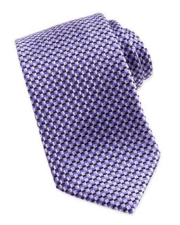 Mens Basket Weave Silk Tie, Purple   Ermenegildo Zegna   Purple