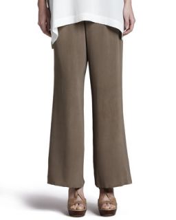Womens Silk Full Leg Pants   Go Silk   Cobblestone (SMALL (4/6))