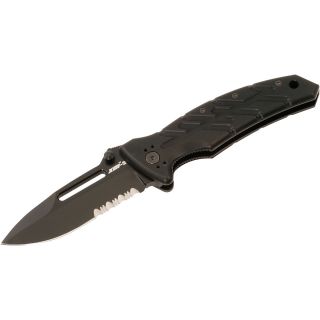 Ontario Knife Co XM 2T Slim Combo Edge Knife   Black (108767)
