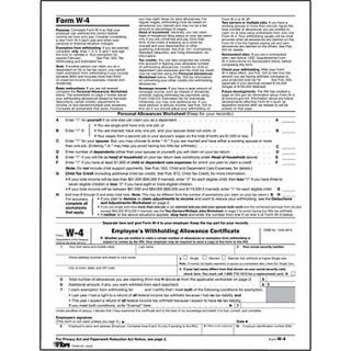TOPS 2013 W 4 Tax Form, 1 Part, White, 8 1/2 x 11, 25 Cards/Pack
