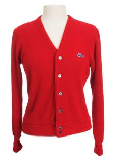 Vintage Red Izod Cardigan  Mod Retro Vintage Vintage Clothes