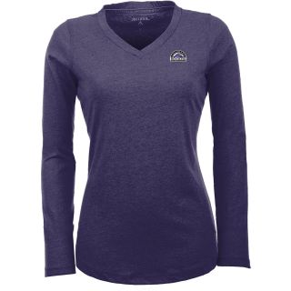 Antigua Colorado Rockies Womens Flip Long Sleeve V neck T Shirt   Size Medium,
