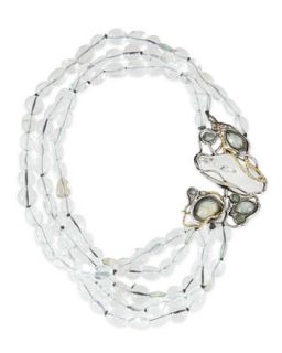 Jardin Mystere Clear Crystal Doublet Draped Necklace   Alexis Bittar   Clear