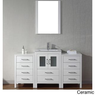 Virtu Usa Dior 60 Inch Single Sink Vanity Set In White