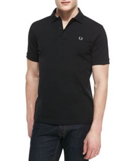 Mens Short Sleeve Polo Shirt, Black   Fred Perry   Black/Gray (XXL)