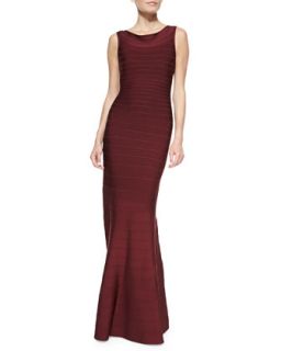 Womens Sophia Signature Essential Gown   Herve Leger   Beet (SMALL)