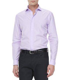 Mens Striped Dress Shirt, Purple   Ralph Lauren Black Label   Purple pattern