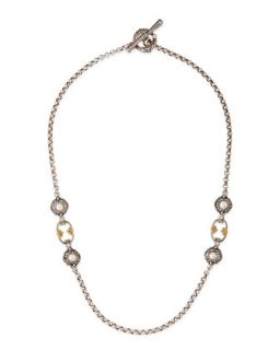 Pearl Station Necklace   Konstantino   Tan