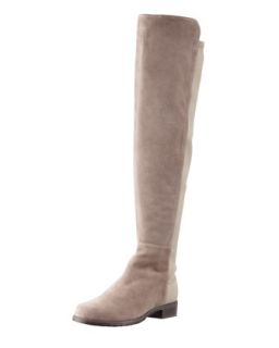 50/50 Wide Suede To the Knee Boot, Topo   Stuart Weitzman   Topo (taupe) (34.