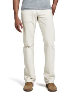 Mens Protege Classic Straight Jeans, Ivory   AG Adriano Goldschmied   Ivory