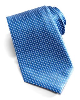 Mens Floral Neat Silk Tie, Blue   Stefano Ricci   Blue