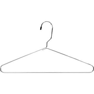 Safco Heavy Duty Metal Hanger With Plastic Cap, Chrome, 100/Pack