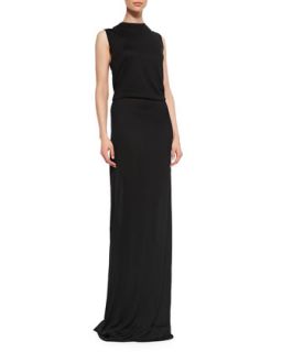 Womens Knotted Open Back Maxi Dress   10 Crosby Derek Lam   Black (SMALL)