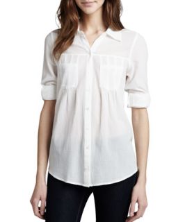 Womens Pinot Rolled Sleeve Blouse   Joie   Porcelain (SMALL)