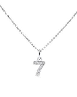 Diamond Number Necklace, 7   KC Designs   White