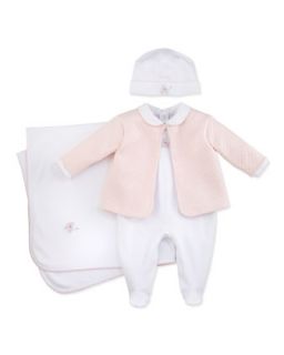 Baby Pram Blanket, White/Pink   Kissy Kissy   White/Pink (ONE SIZE)
