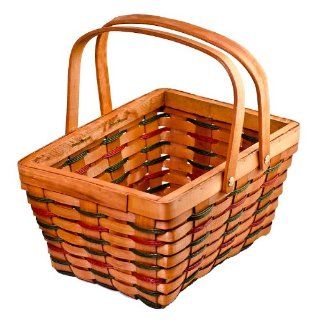 Woodchip Red & Green Weave Easter Basket   Home Storage Baskets