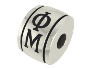 Phi Mu Barrel Sorority Bead Fits Most Pandora Style Bracelets Including Pandora, Chamilia, Biagi, Zable, Troll and More. High Quality Bead in Stock for Immediate Shipping Jewelry