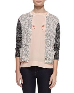 Womens Tweed Back Printed Cardigan   MARC by Marc Jacobs   Punch pink multi (X 