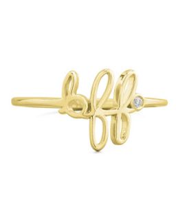 Bezel Diamond BFF Ring, Yellow Gold   SHY by Sydney Evan   Gold (6)