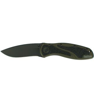 Kershaw Blur Folding Black Blade Knife   Olive Drab (931644)