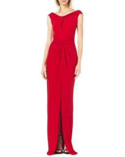 Womens Twisted Off The Shoulder Gown   Michael Kors   Scarlet (10)