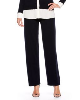 Womens Side Button Cashmere Pants, Navy   Escada   Navy (X LARGE)