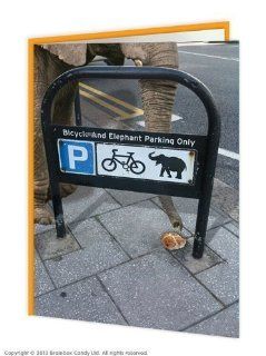Elephant Parking Greeting Card 