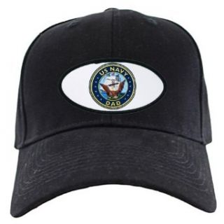 Artsmith, Inc. Black Cap (Hat) US Navy Dad Emblem Clothing
