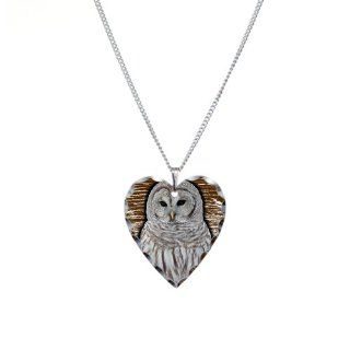 Necklace Heart Charm Snow Owl Artsmith Inc Jewelry
