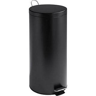 Honey Can Do Round Black Matte Can with Inner Bucket, 7.9 gal.