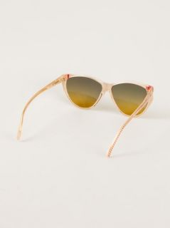 Valentino Vintage Houndstooth Round Frame Sunglasses