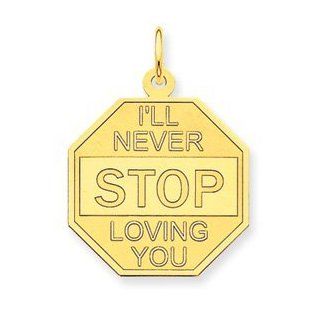 14k Gold I'll Never Stop Loving You Charm Jewelry